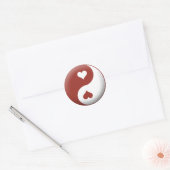 Sticker Rond Yin Yang Heart (Enveloppe)