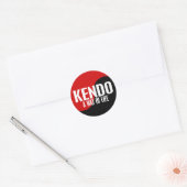 Sticker Rond Yin Yang Kendo (Enveloppe)