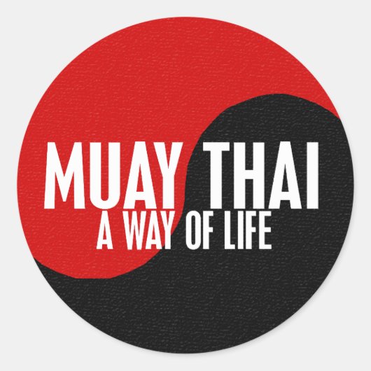 Sticker Rond Yin Yang Muay Thai 1 (Devant)