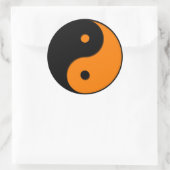 Sticker Rond Yin Yang - orange 1 (Sac)