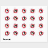 Sticker Rond Yin Yang Sun flamboyant (Feuille)