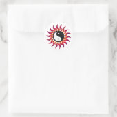 Sticker Rond Yin Yang Sun flamboyant (Sac)