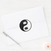 Sticker Rond Yin Yang Travel (Enveloppe)
