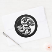 Sticker Rond Yin Yang Tree (Enveloppe)