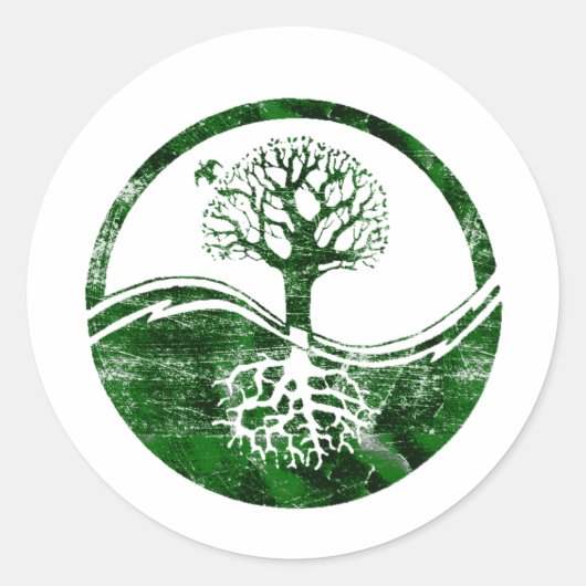 Sticker Rond Yin Yang Tree (Devant)