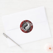 STICKER ROND YIN YANG TRIBAL 3D (Enveloppe)