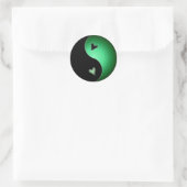 Sticker Rond yin yang vert (Sac)