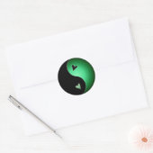 Sticker Rond yin yang vert (Enveloppe)