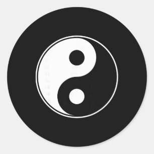 Sticker Rond Yin Yang Yoga Namasté Omm Bouddhiste Zhen Spiritue