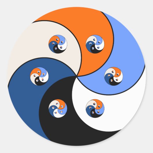 Sticker Rond Yin Yang Yong 6 (Devant)