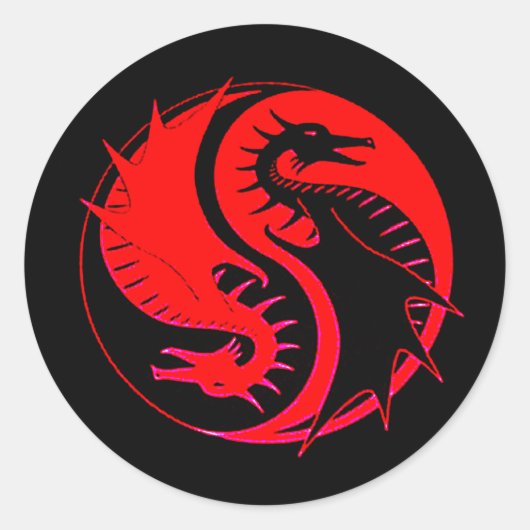 Sticker Rond Ying Yang 3 (Devant)