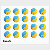 Sticker Rond Ying Yang - en ukrainien (Feuille)