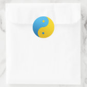 Sticker Rond Ying Yang - en ukrainien (Sac)