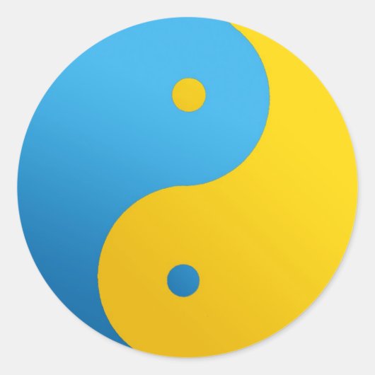 Sticker Rond Ying Yang - en ukrainien (Devant)