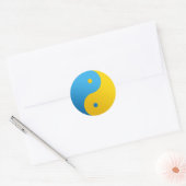 Sticker Rond Ying Yang - en ukrainien (Enveloppe)