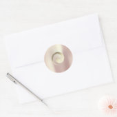 Sticker Rond Ying Yang Symbol Balance Rose Gold Pace Spirituel (Enveloppe)
