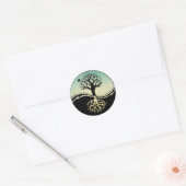Sticker Rond Ying Yang Tree of Life (Enveloppe)