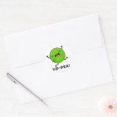 Sticker Rond Yip-pea Happy Pea Pun (Enveloppe)