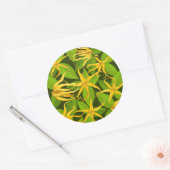 Sticker Rond Ylang Ylang Fleurs Parfumées Exotiques (Enveloppe)