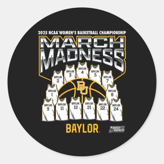Sticker Rond Ylor March Madness 2025 Women's Sketll Nil (Devant)