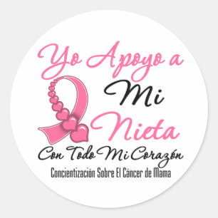 Sticker Rond Yo Apoyo par MI Nieta - Cáncer de Maman