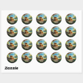 Sticker Rond Yo Ho Ho ! Pirate Boys's Treasure Island Anniversa (Feuille)