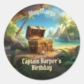 Sticker Rond Yo Ho Ho ! Pirate Boys's Treasure Island Anniversa (Devant)