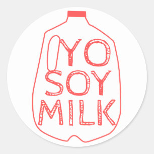 Sticker Rond Yo Soy Milk