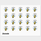 Sticker Rond Yo Wasp Up Funny Bug Pun (Feuille)