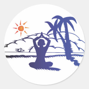 Sticker Rond Yoga