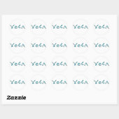 Sticker Rond Yoga (Feuille)