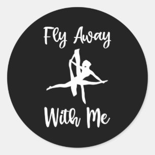 Sticker Rond Yoga aérien