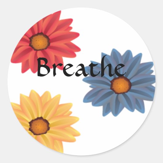 Sticker Rond Yoga Breathe (Devant)