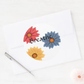 Sticker Rond Yoga Breathe (Enveloppe)
