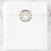 Sticker Rond Yoga Cat - Namaste (Sac)