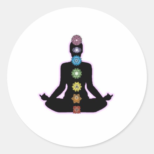Sticker Rond Yoga Chakras (Devant)