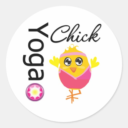 Sticker Rond Yoga chick (Devant)