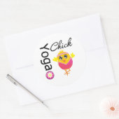 Sticker Rond Yoga chick (Enveloppe)