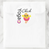 Sticker Rond Yoga chick (Sac)