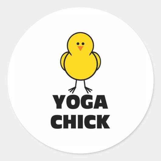 Sticker Rond Yoga Chick (Devant)