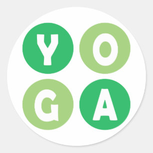 Sticker Rond Yoga coloré