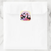Sticker Rond yoga de chat (Sac)