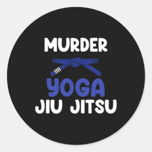 Sticker Rond Yoga de meurtre Jiu Jitsu Karaté Boxe Muay Thai Ki