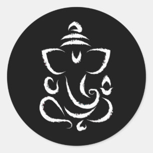 Sticker Rond Yoga Hindou Indien Méditation Deepavali Diwali Ran