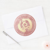 Sticker Rond Yoga Instructeur Vie Entraîneur Méditation Pose Ze (Enveloppe)