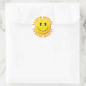 Sticker Rond Yoga Love Smile (Sac)