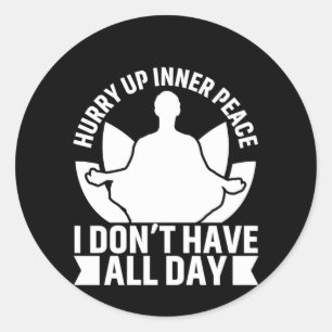 Sticker Rond Yoga Lover Je N'Ai Pas Toute La Journée