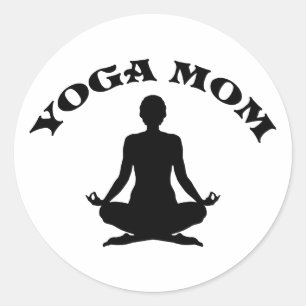 Sticker Rond Yoga Maman