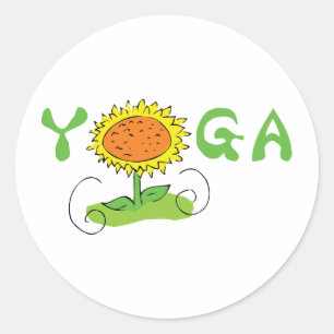 Sticker Rond Yoga mignon