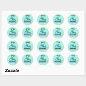 Sticker Rond Yoga mignon (Feuille)